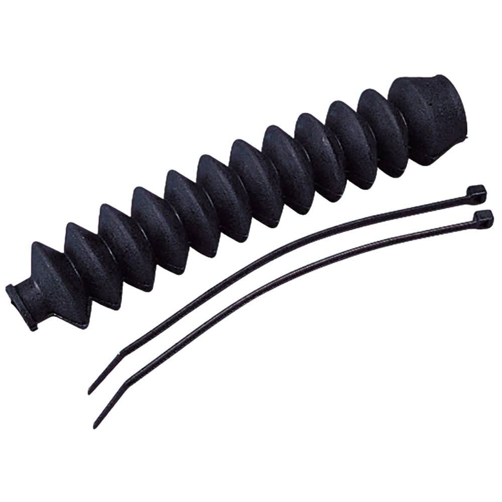 Sea-Dog Steering Cable Boot with two cable tie clamps, durable molded rubber protection for steering cables