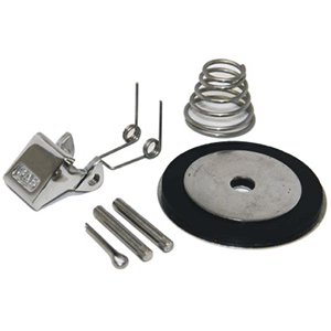 Sea-Dog stainless steel flip top deck fill lever rebuild kit with lever, springs, pins, cotter pin, and gasket