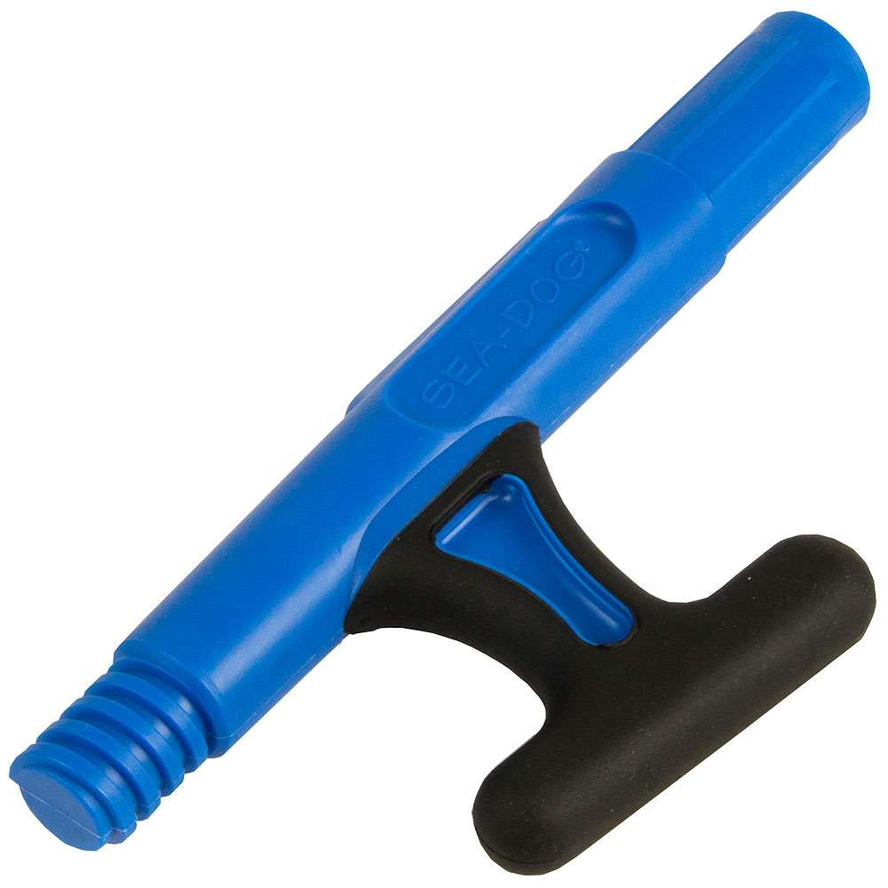 Sea-Dog Aluminum Boat Hook 1-inch blue handle with black grip for 2 and 3 piece boat hooks
