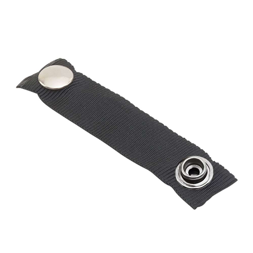 Sea-Dog Add-A-Snap black 2.5 inch strap extension for boat covers with nickel plated brass snap