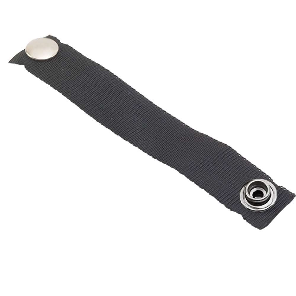 Sea-Dog Add-A-Snap black 4-inch strap for boat covers with nickel plated brass snap