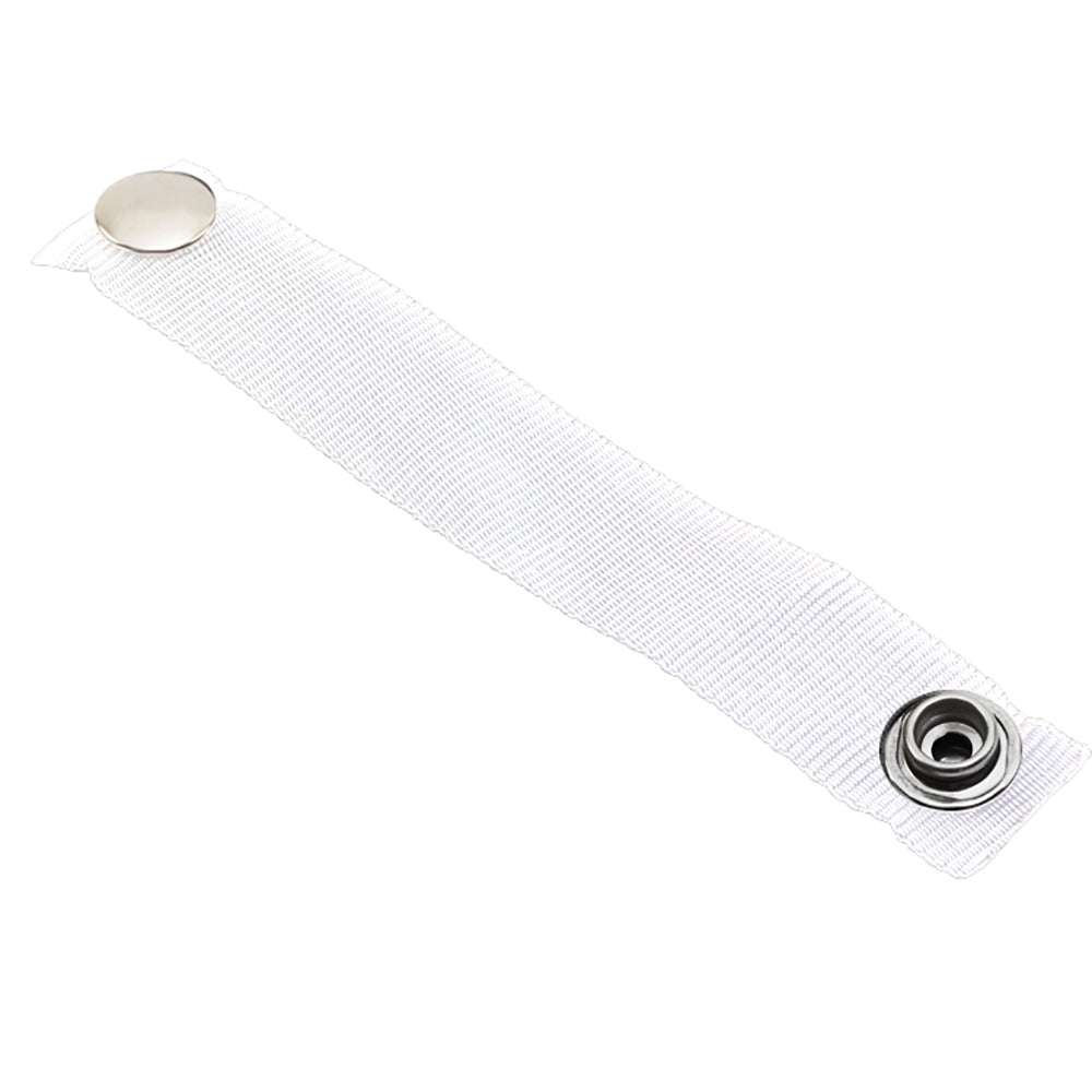 Sea-Dog Add-A-Snap white 4-inch extension strap for boat covers with nickel plated brass snap