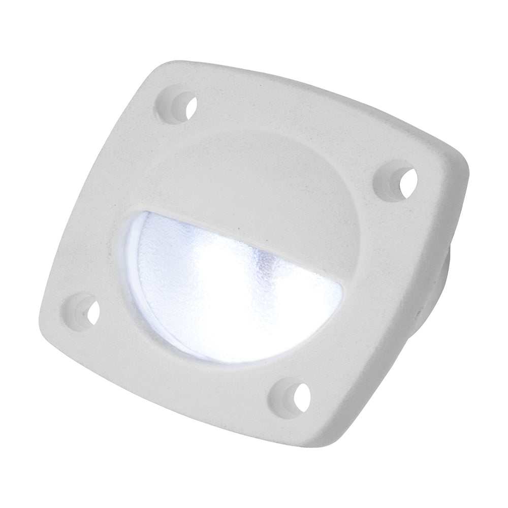 Sea-Dog LED Utility Light white with white faceplate durable Delrin construction low amp draw surface mount
