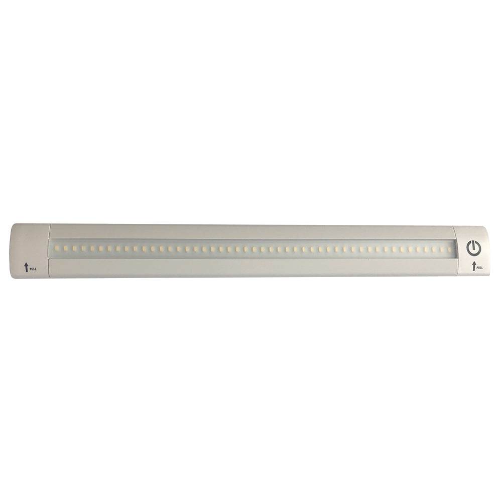 Lunasea 12-inch adjustable linear LED light bar with built-in touch dimmer switch in cool white