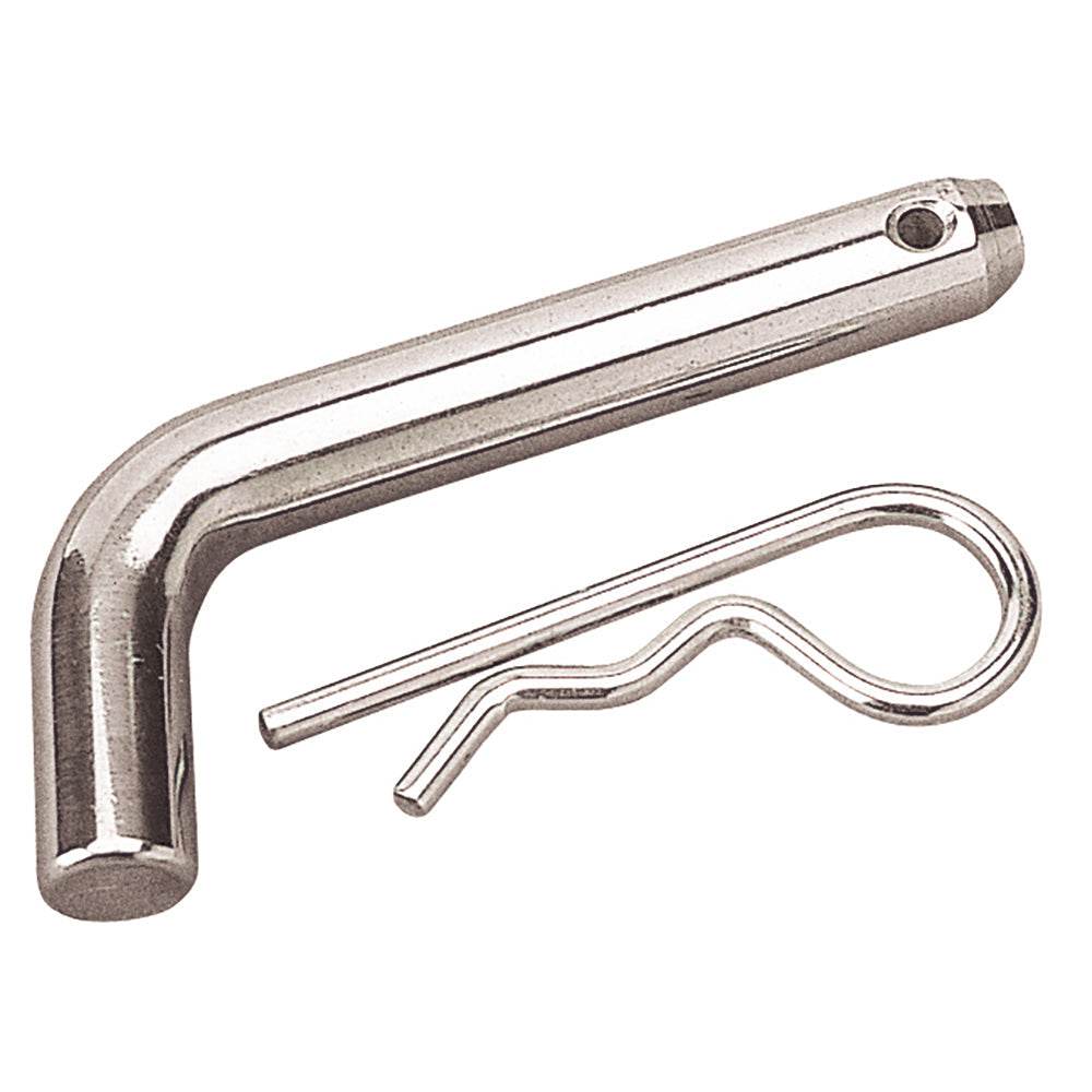 Sea-Dog zinc plated steel receiver pin with clip for secure trailer hitch connection