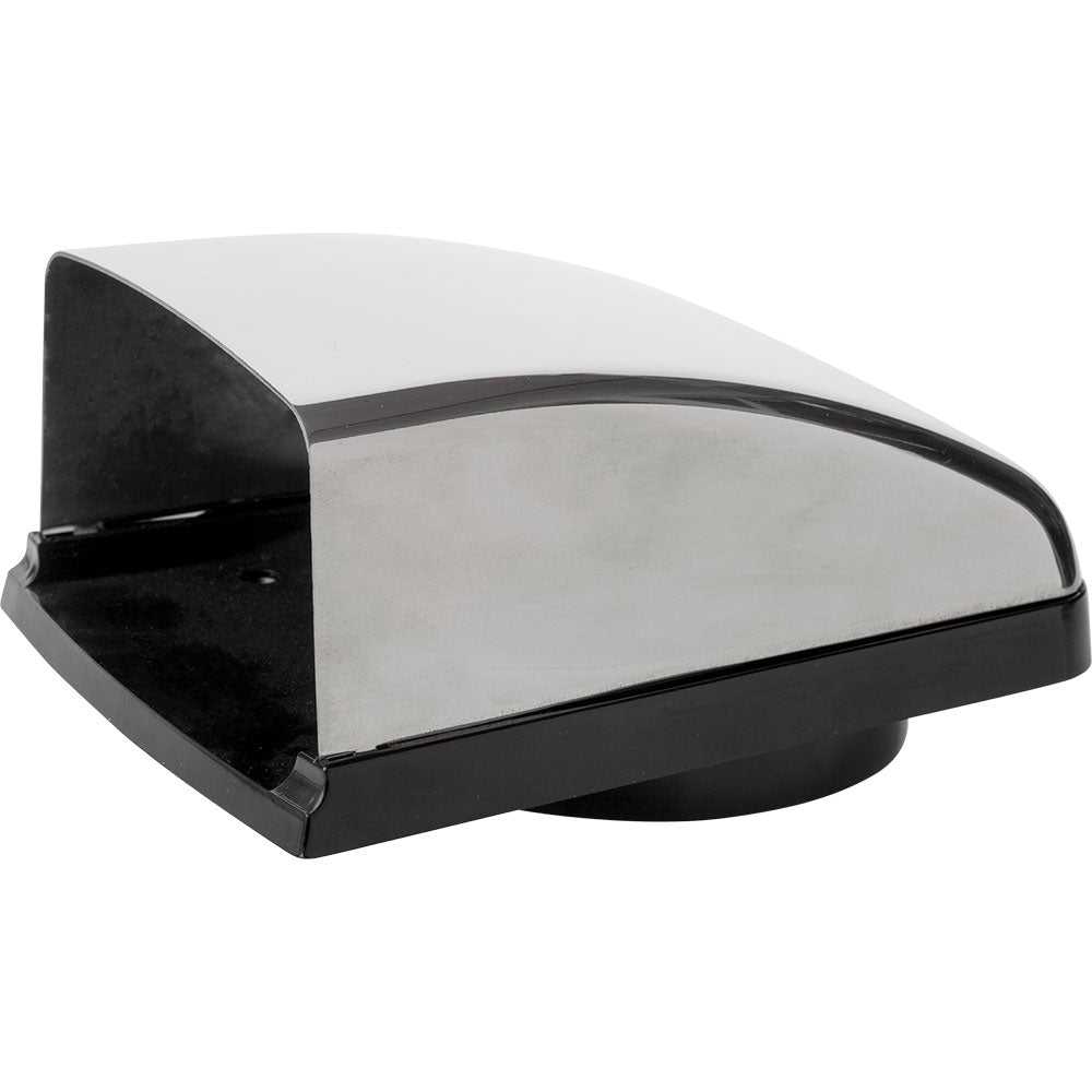 Sea-Dog Stainless Steel 3 inch cowl vent with black plastic base for marine ventilation