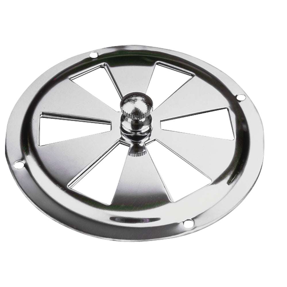 Sea-Dog stainless steel 5-inch butterfly vent with center knob and corrosion-resistant finish