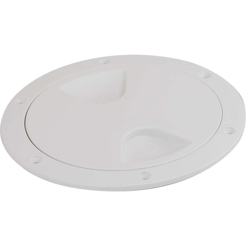 Sea-Dog Screw-Out Deck Plate white 6 inch durable UV resistant polypropylene marine access hatch