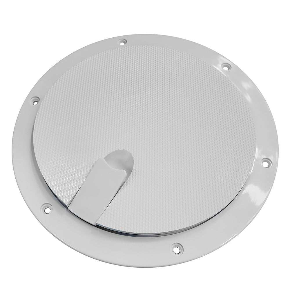 Sea-Dog Pop-Out Deck Plate white 6-inch textured ABS marine deck access hatch