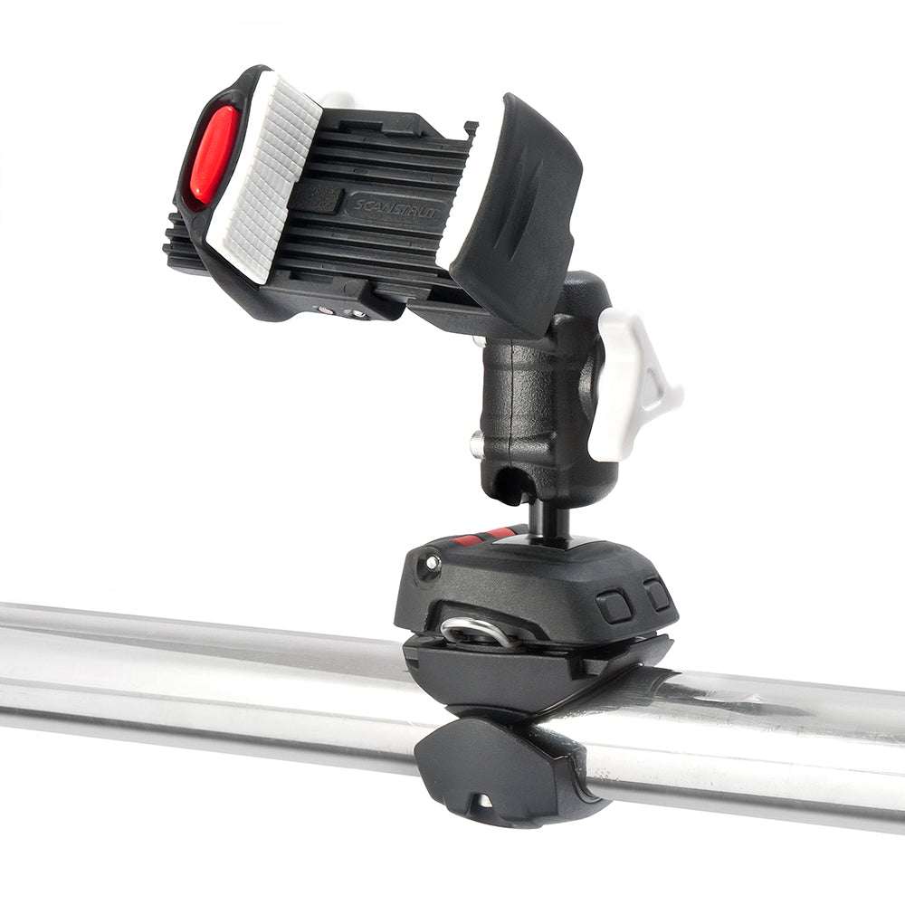 Scanstrut ROKK Mini Mount Kit for phone with adjustable rail mount clamp on metal rail
