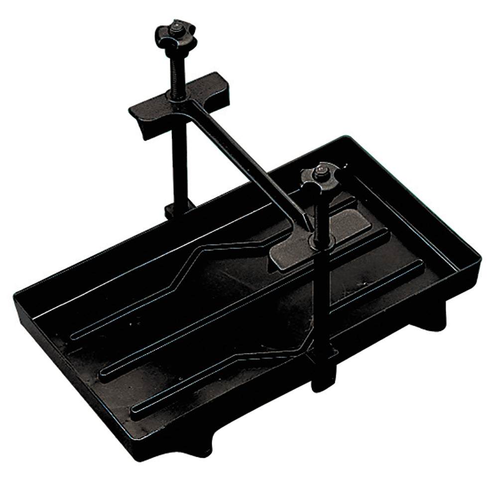 Sea-Dog Battery Tray with clamp for 24 series batteries, black polypropylene construction