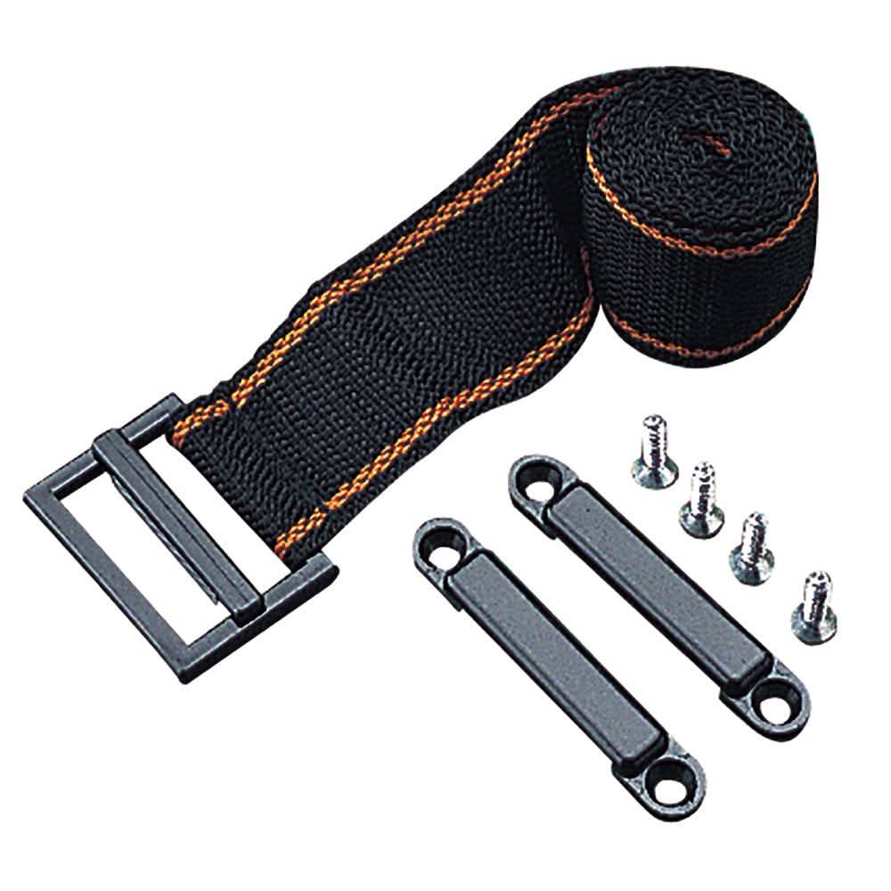Sea-Dog Battery Box Strap 38 inch with nylon buckle, brackets, and fasteners