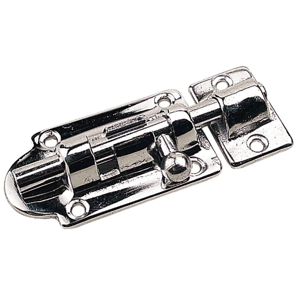 Sea-Dog chrome finish barrel bolt 2-7/8 inch durable brass lock for doors gates cabinets