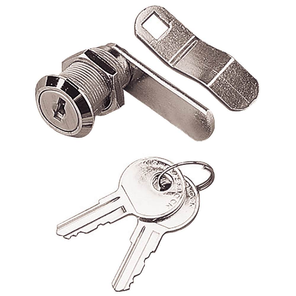Sea-Dog cam lock with two keys and locking arms, die cast zinc and stainless steel nut, model 221930-1