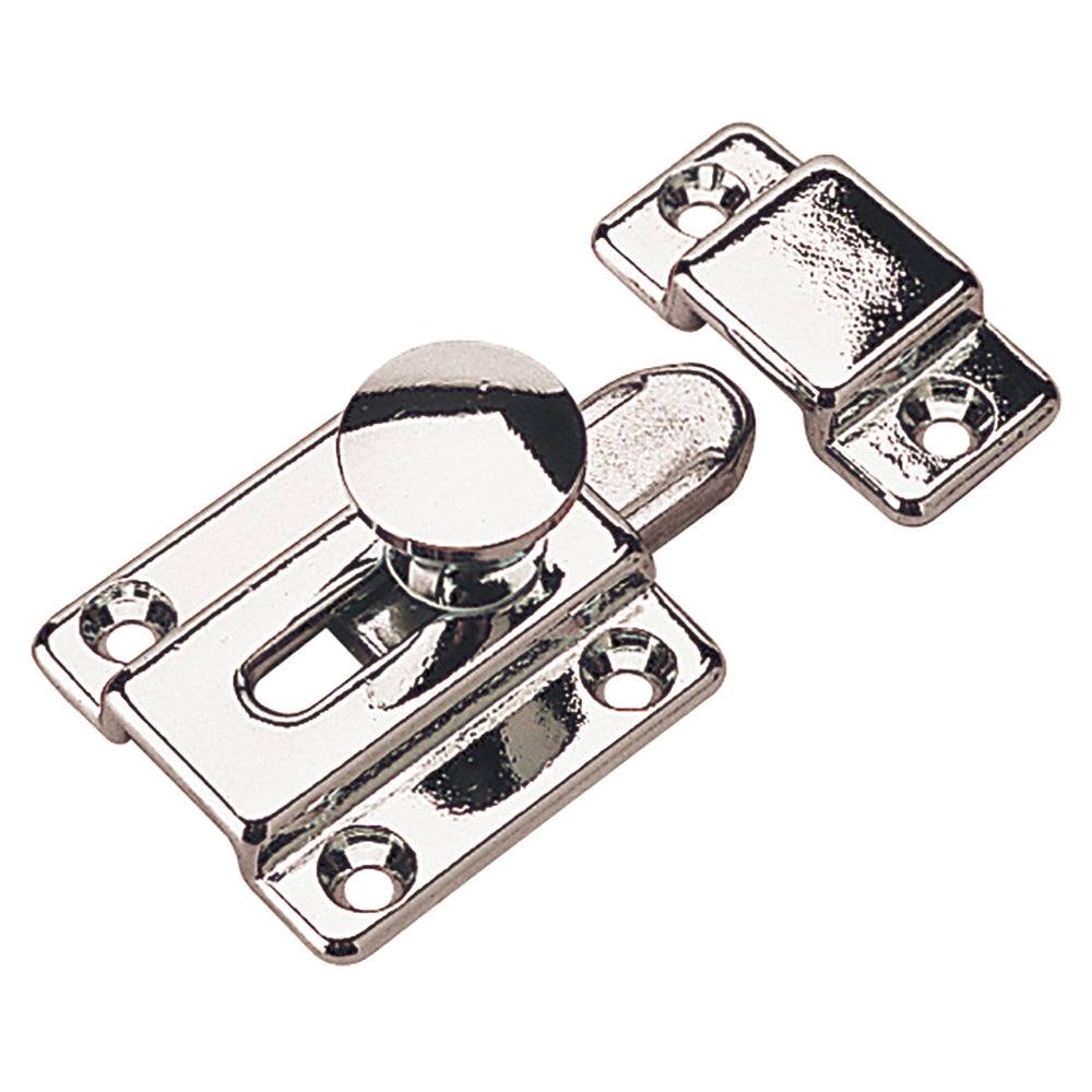Sea-Dog Cupboard Bolt chrome plated brass surface mount cabinet lock mechanism