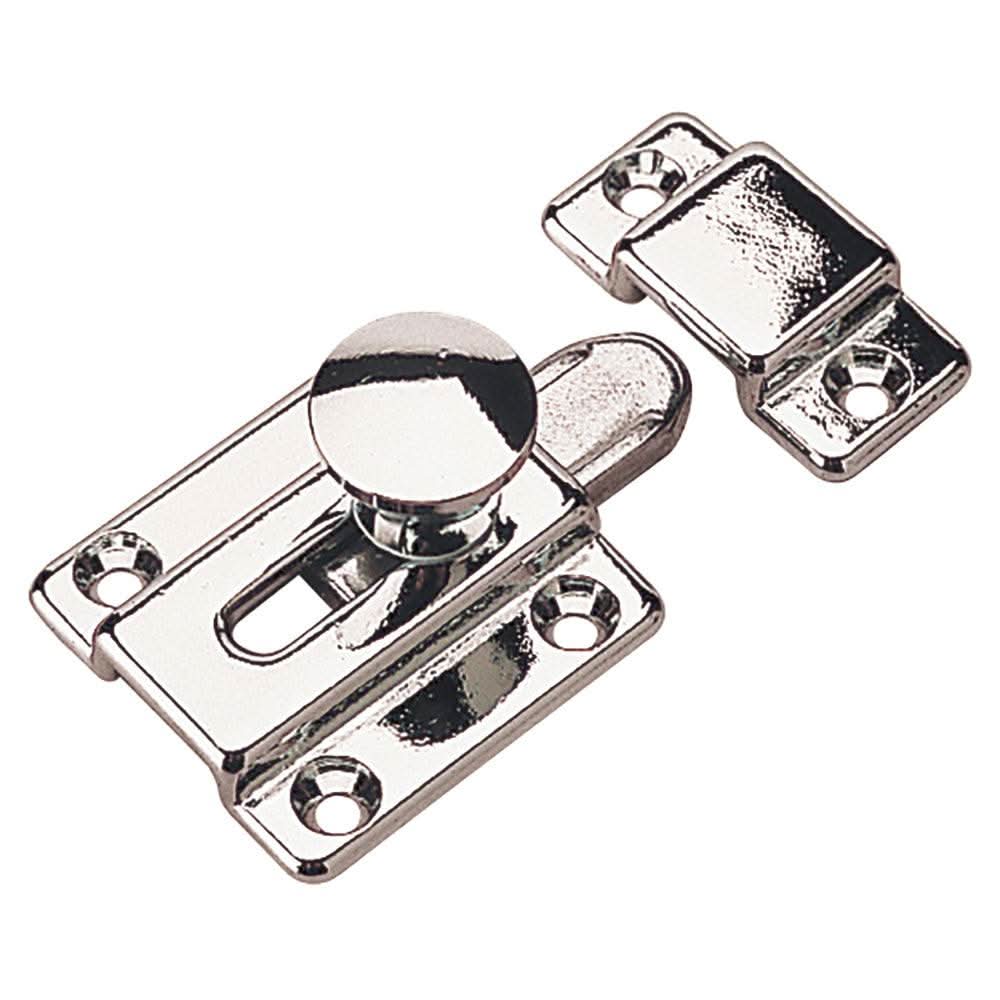 Sea-Dog Cupboard Bolt chrome plated brass surface mount cabinet lock mechanism