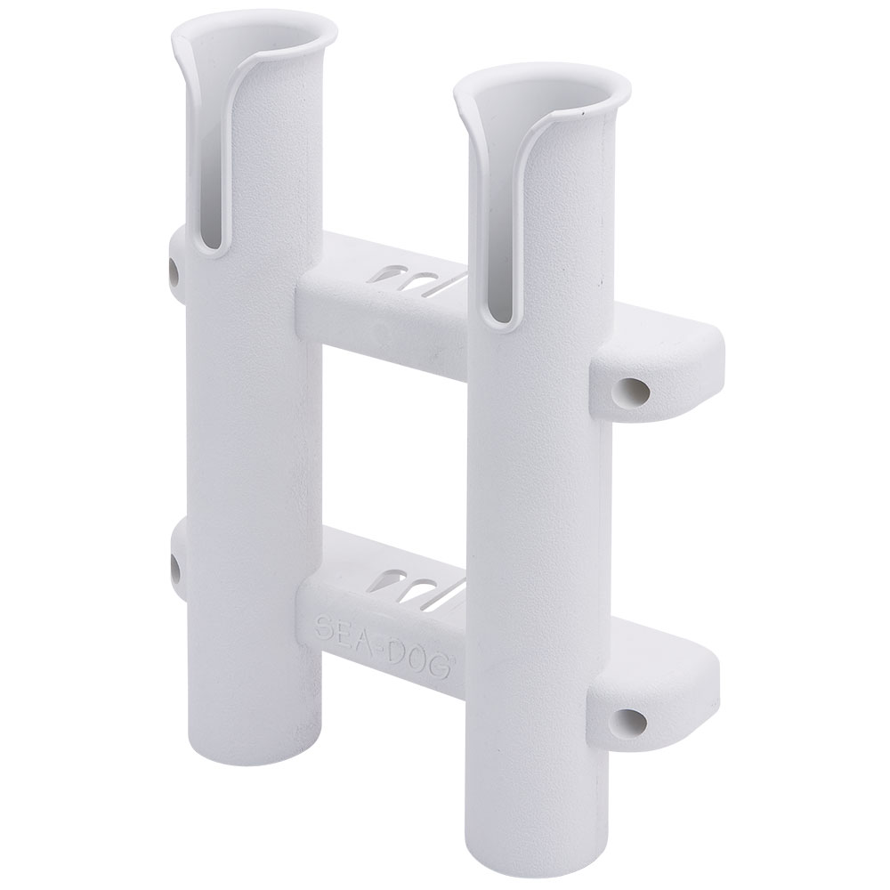 Sea-Dog Two Pole Side Mount Rod Storage Rack - White - 325028-1
