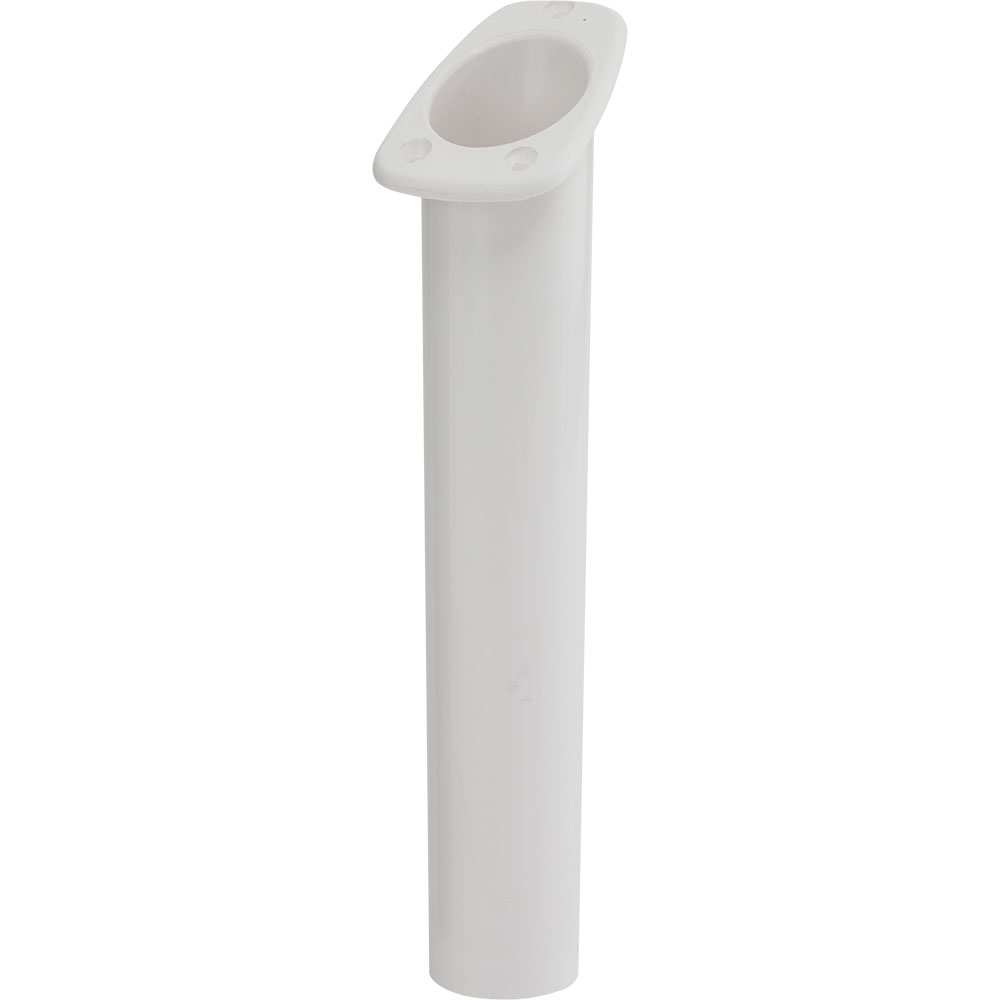 Sea-Dog Narrow Gunnel white flush mount rod holder with 30-degree angle for narrow gunnels