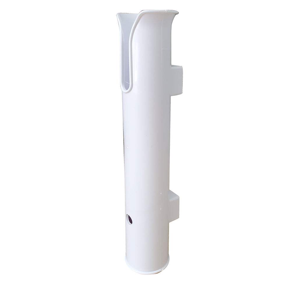 Sea-Dog Side Mount Rod Holder in white polypropylene for rods up to 1-3/4” diameter, side mount design.