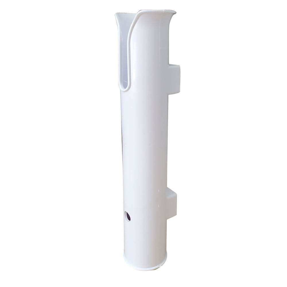 Sea-Dog Side Mount Rod Holder in white polypropylene for rods up to 1-3/4” diameter, side mount design.