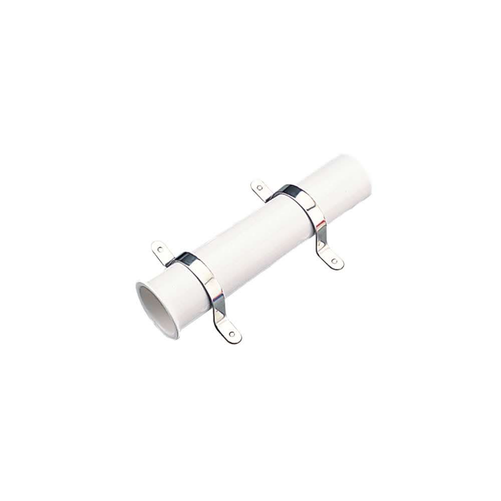 Sea-Dog 9-inch white side mount rod holder with stainless steel brackets for fishing rods up to 1-3/4 inch diameter