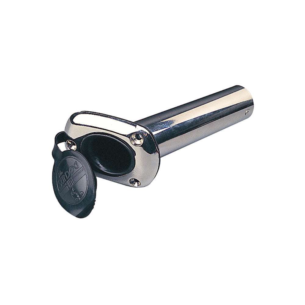 Sea-Dog Stainless Steel Flush Mount Rod Holder with Cap angled 30 degrees corrosion resistant 316 stainless steel