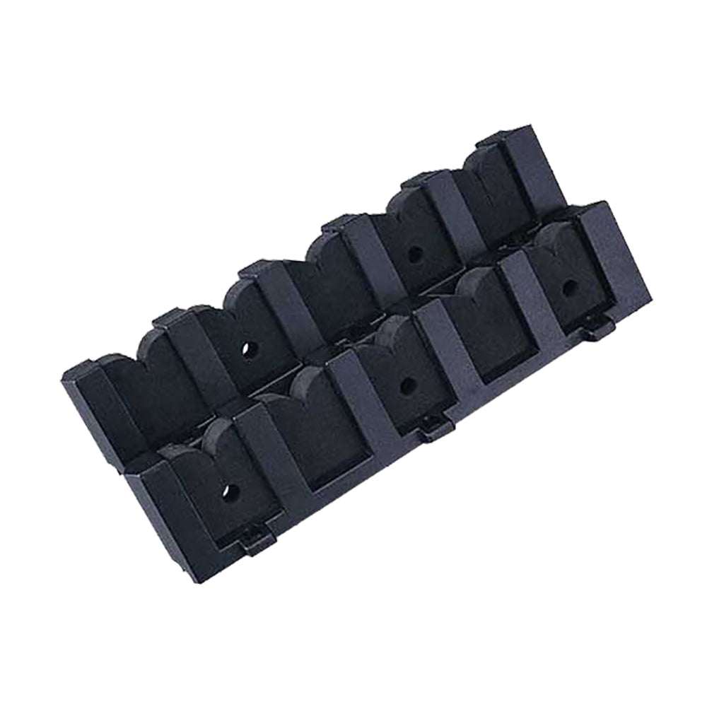 Sea-Dog 5-rod polypropylene storage rack with foam inserts for secure rod protection.