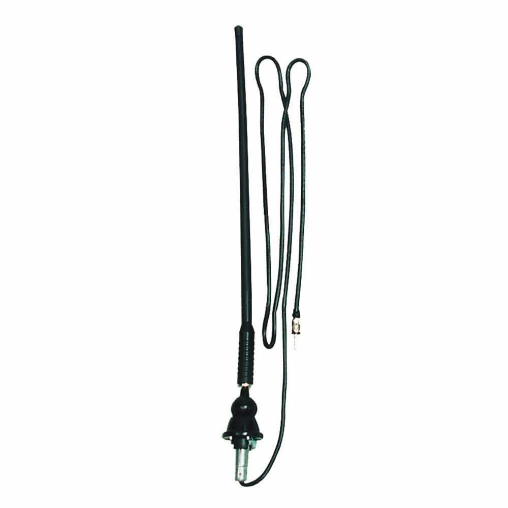 JENSEN AM/FM flexible antenna with adjustable 90-degree angle and 60-inch cable for top or side mounting