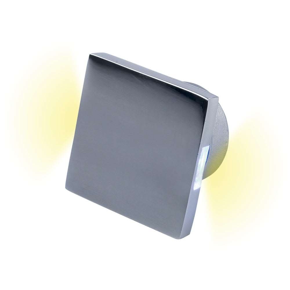 Sea-Dog LED Square Courtesy Light white stainless steel recessed mount with dual LED bulbs
