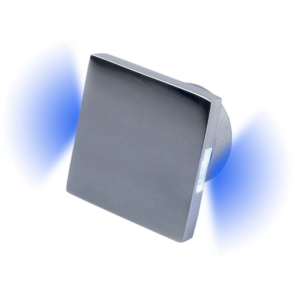 Sea-Dog LED Square Courtesy Light blue stainless steel recessed mount