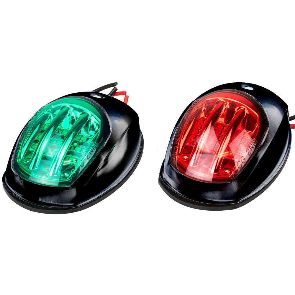 Sea-Dog Black LED Navigation Lights port and starboard USCG approved side mount boat lights
