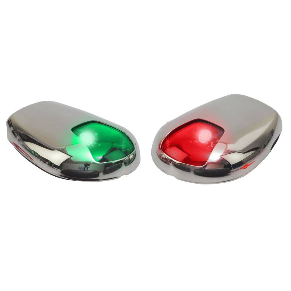 Sea-Dog Stainless Steel 2NM LED navigation lights port and starboard side mount