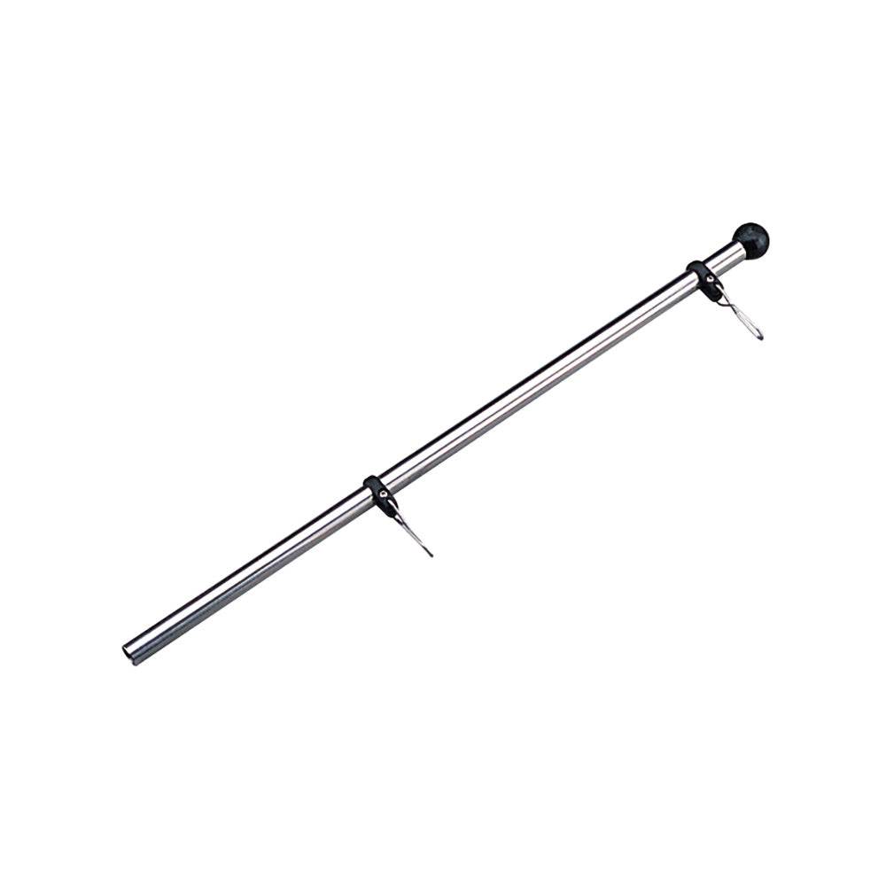 Sea-Dog Stainless Steel 17-inch adjustable replacement flag pole with quick release clips