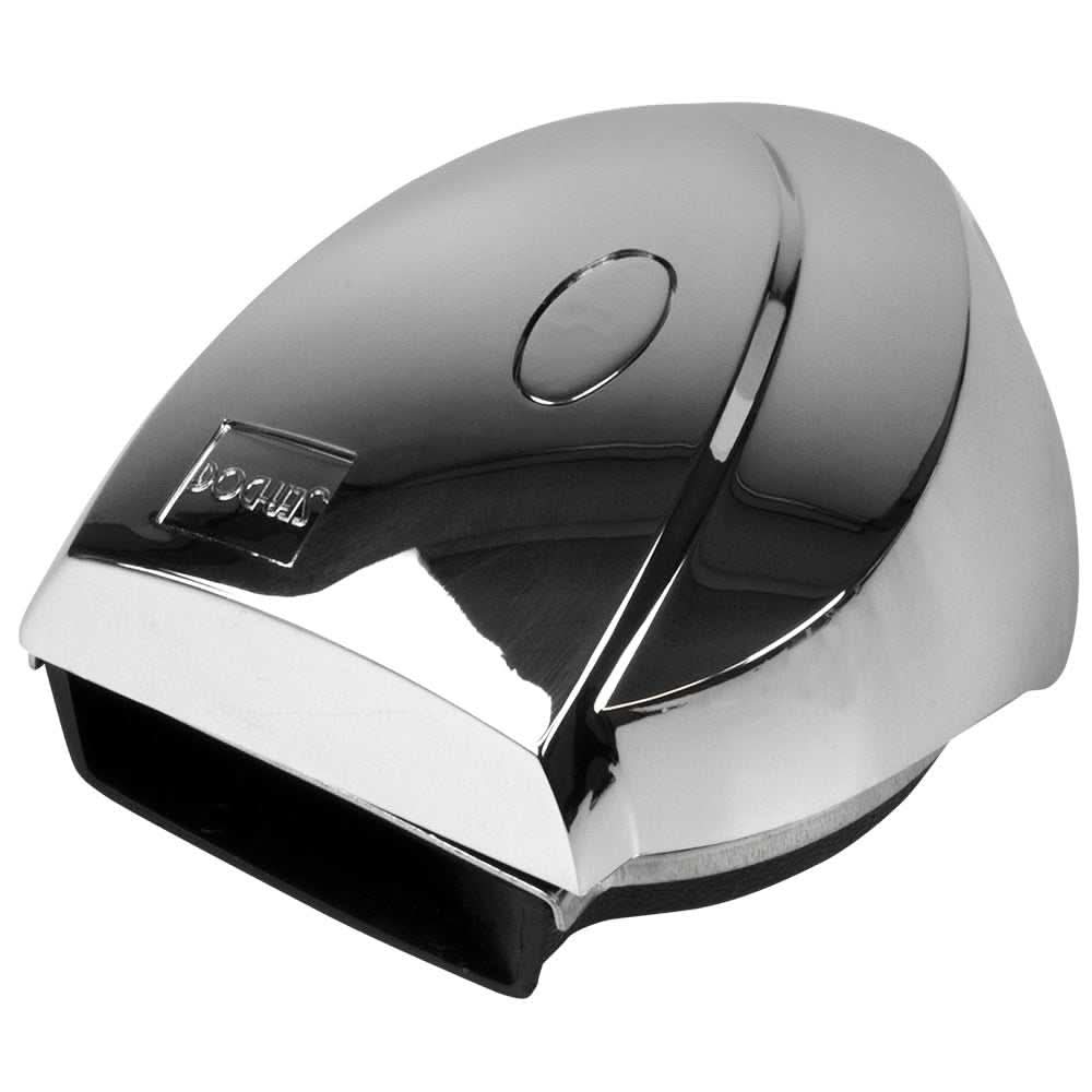 Sea-Dog Sonic Mini compact chrome marine horn with ASA plastic cover and mounting bracket.