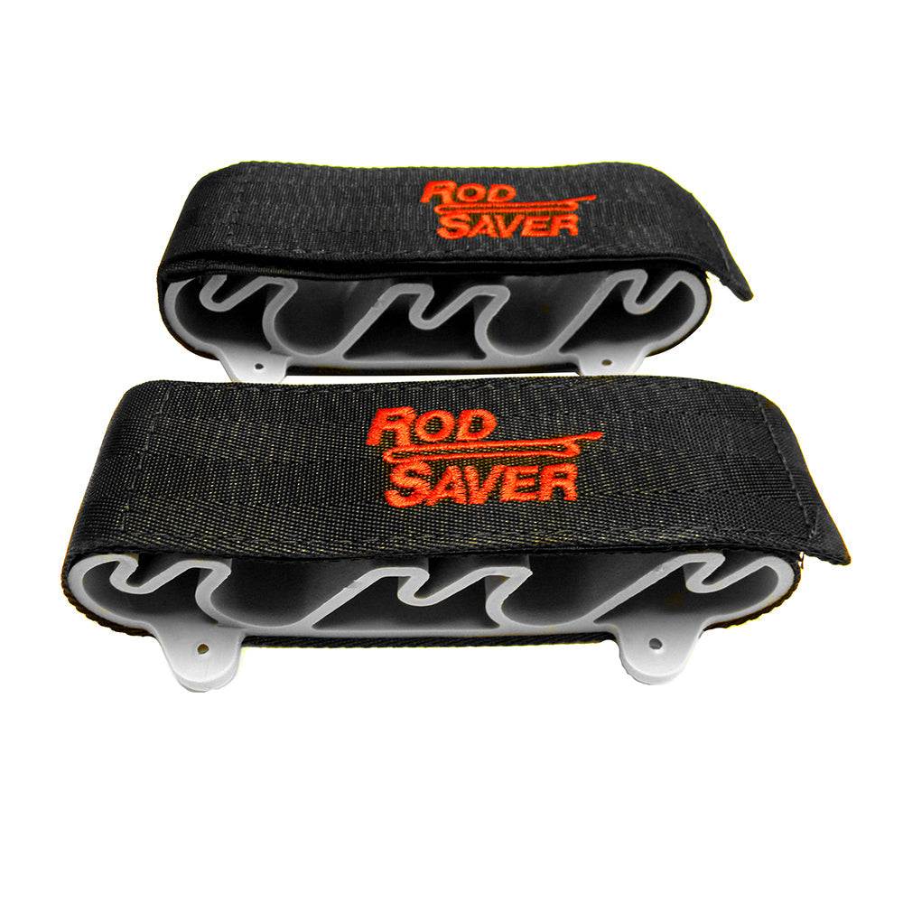Rod Saver Side Mount 4 Rod Holder for vertical or horizontal rod storage with crisscross design.
