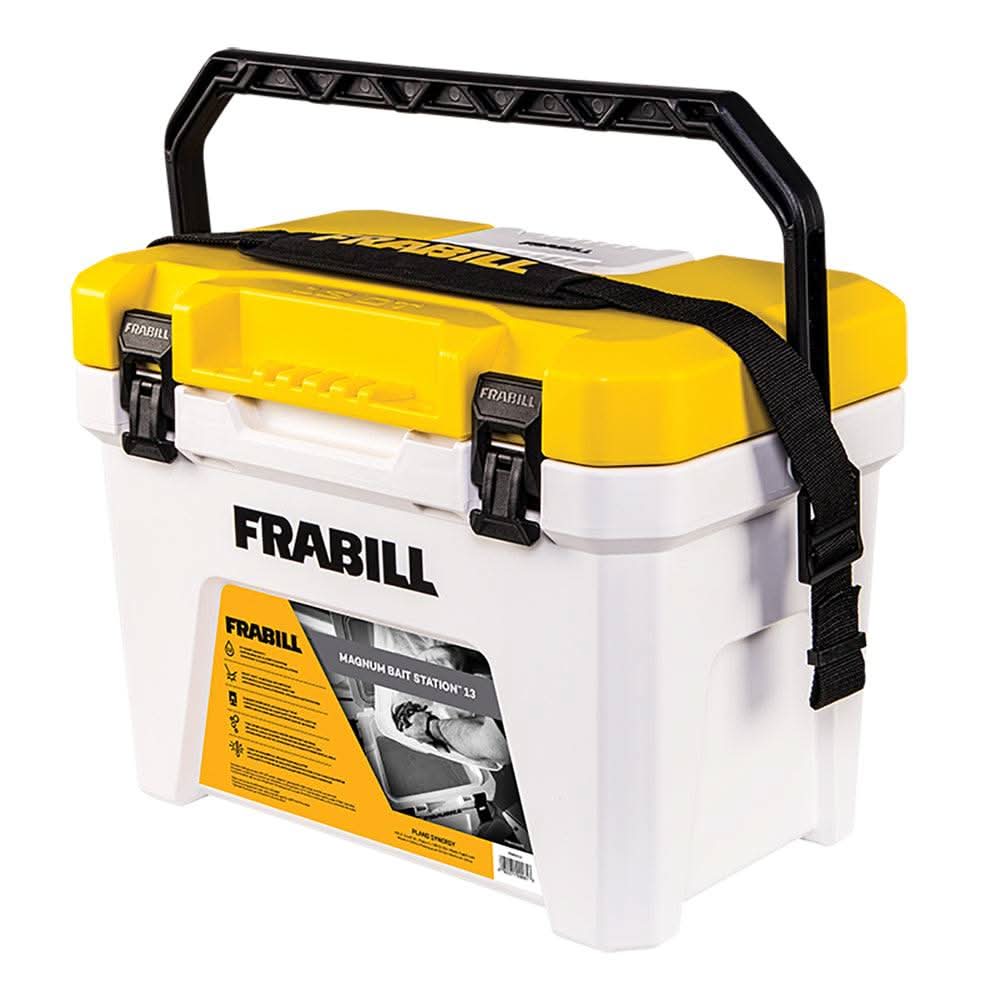 Frabill Magnum Bait Station 13 Quart insulated cooler with aerator and durable latches