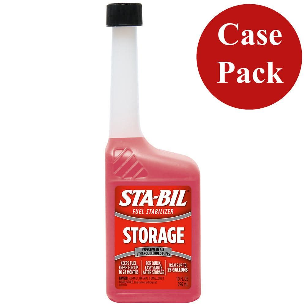 STA-BIL Fuel Stabilizer 10oz bottle for long-term fuel storage, case pack of 12