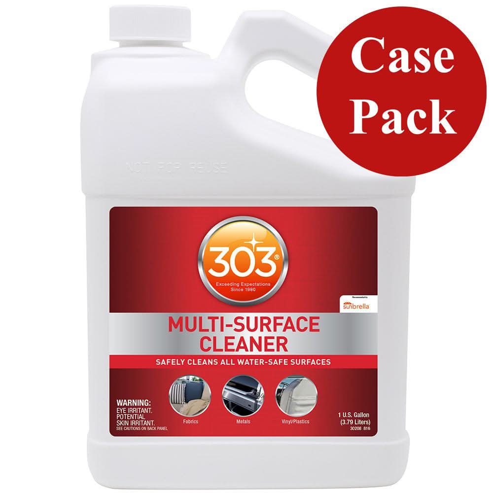 303 Multi-Surface Cleaner 1 gallon case pack for removing stains from fabrics, metals, vinyl, rubber, and plastics without residue