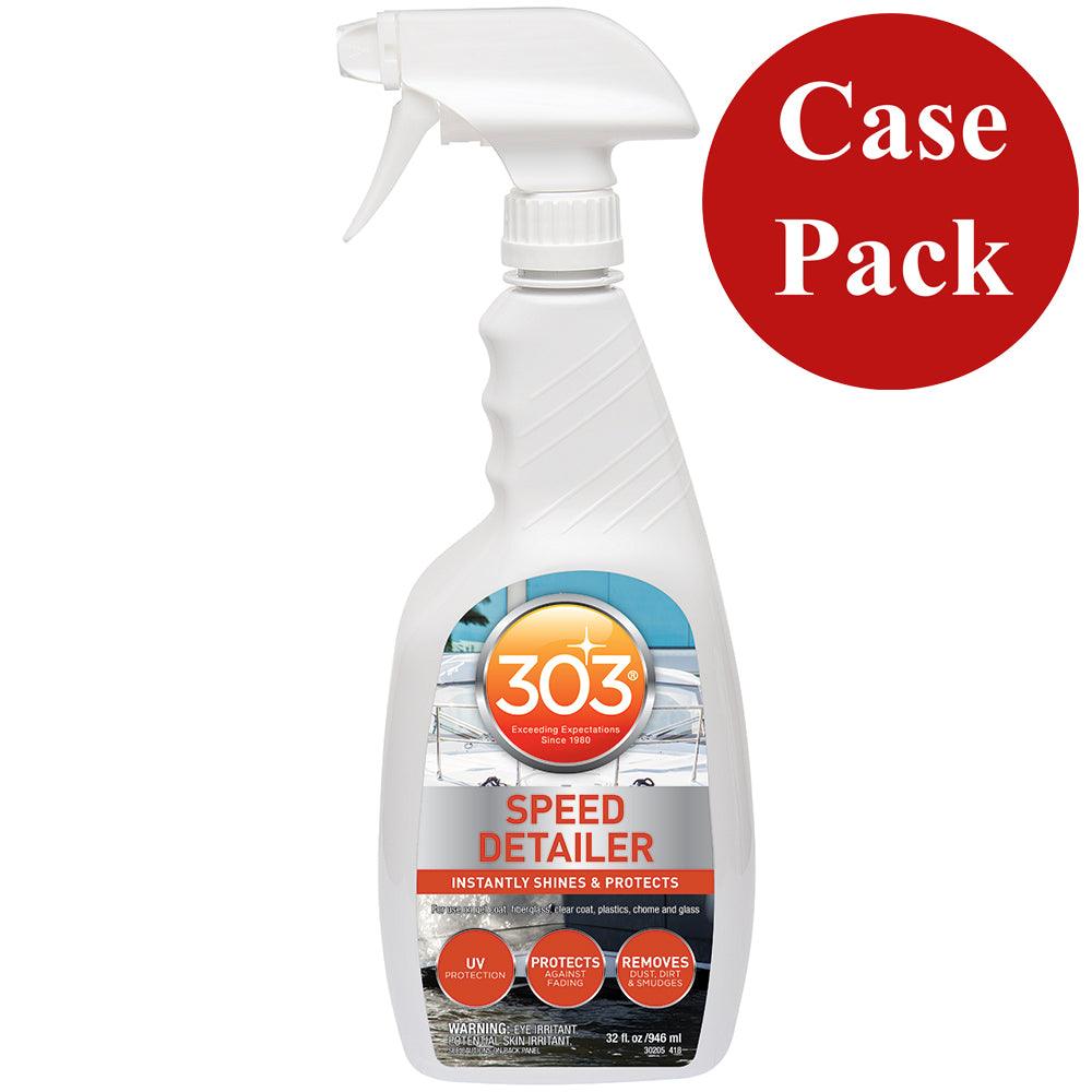 303 Marine Speed Detailer 32oz trigger spray bottle case pack of 6 for cleaning and protecting boat surfaces