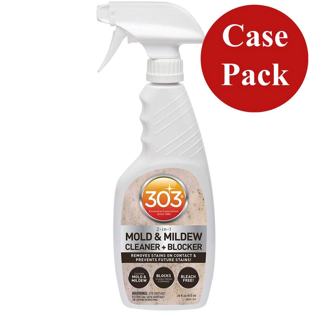 303 Mold & Mildew Cleaner and Blocker 16oz trigger spray bottle case pack of 6 bleach-free stain remover