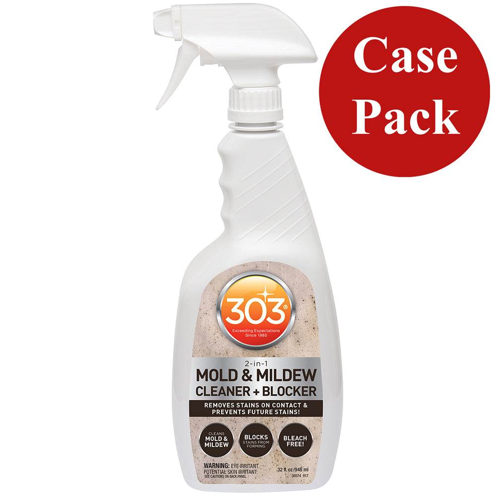 303 Mold & Mildew Cleaner and Blocker 32oz trigger spray bottle with case pack label