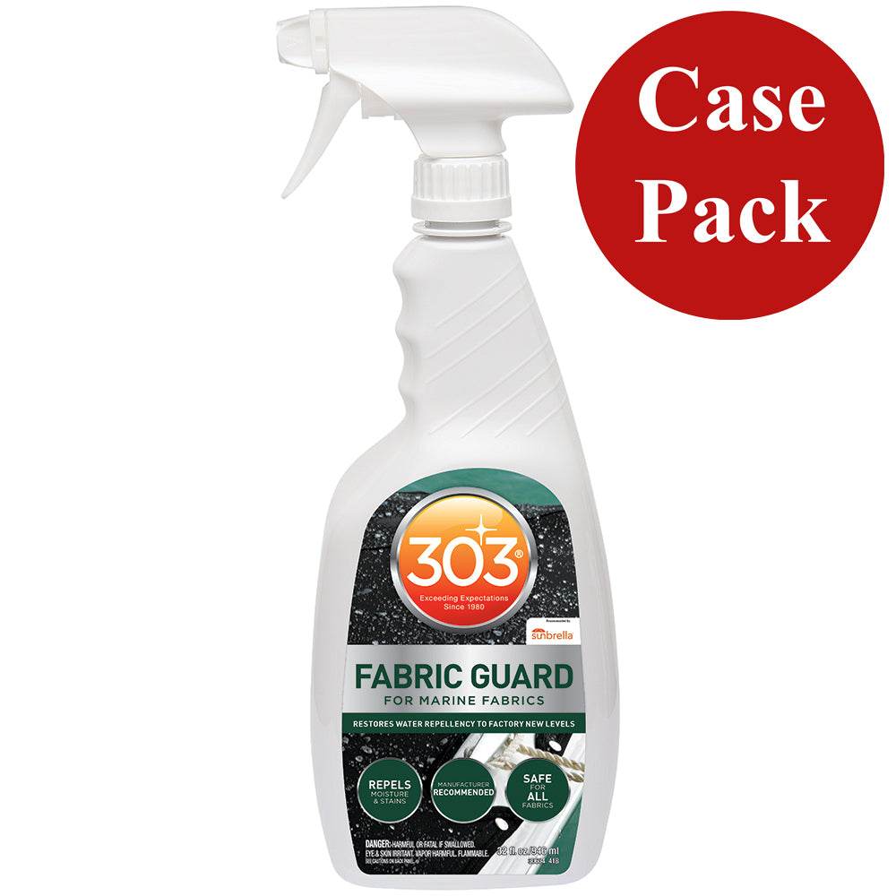 303 Marine Fabric Guard trigger sprayer 32oz case pack protects and restores water repellency on marine fabrics