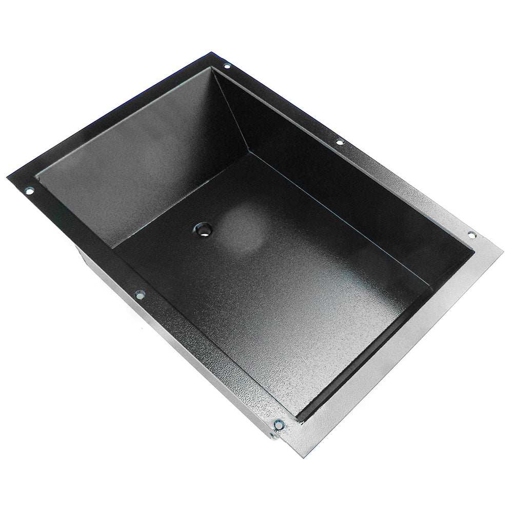 Rod Saver Flat Foot Recessed Tray for Minn Kota foot pedals black aluminum tray