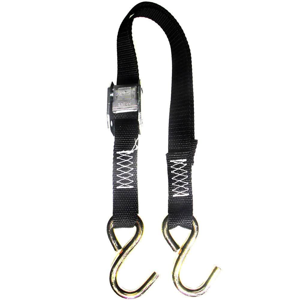 Rod Saver Bow Tie Down 36 inch with 2 gold hooks and cam buckle