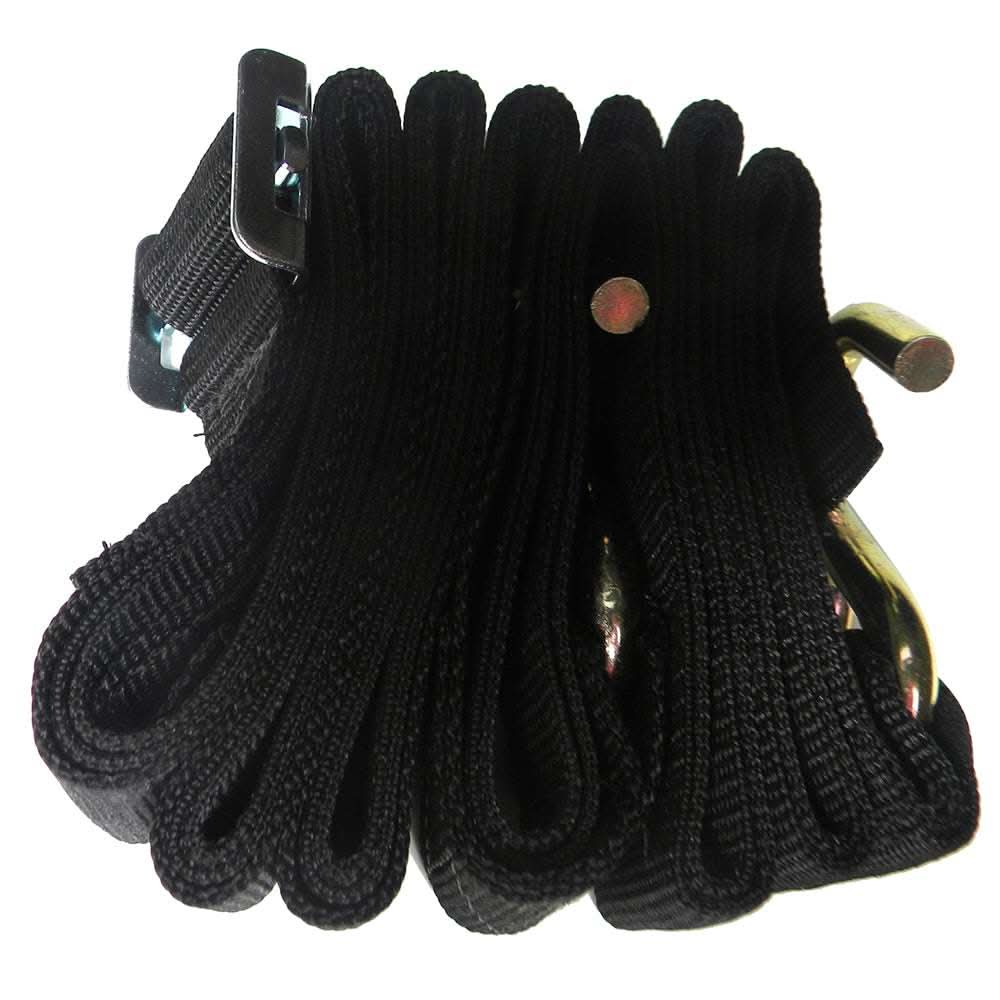 Rod Saver 2x13 inch roller buckle gunwale tie-down with zinc chromate S hooks