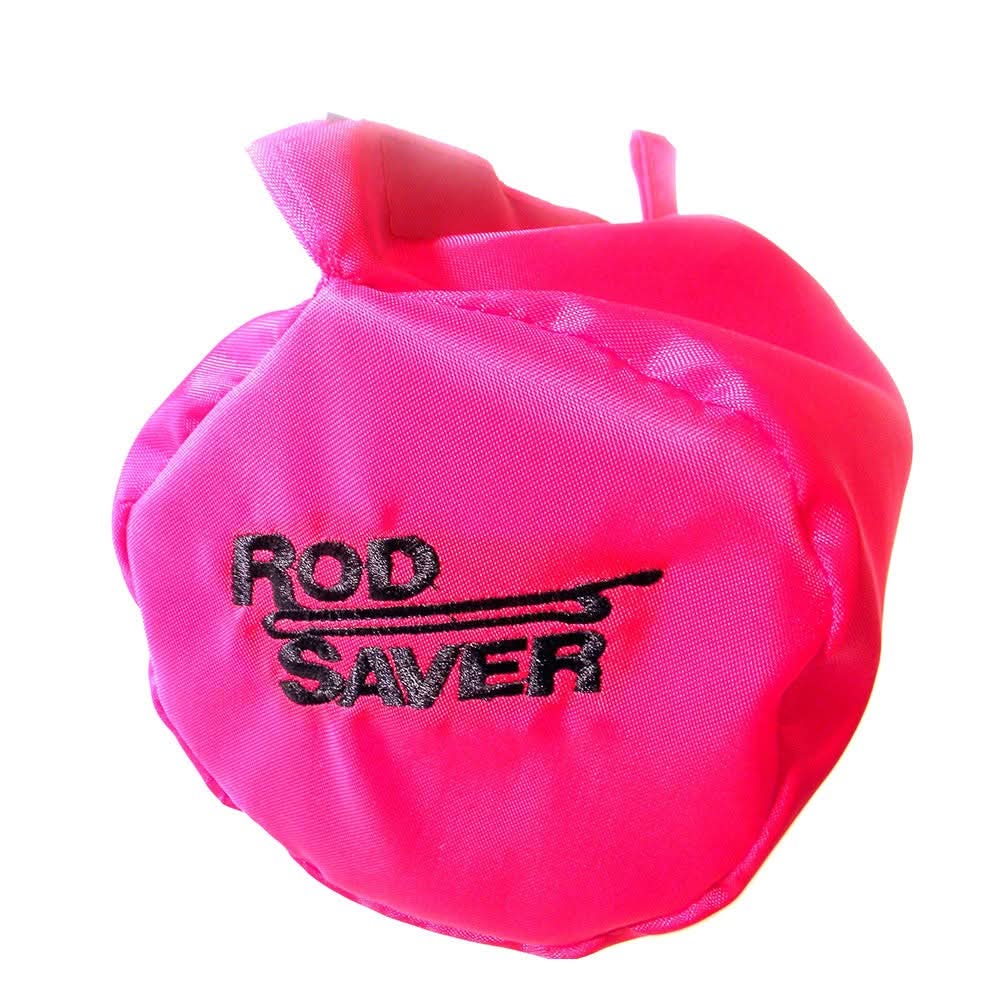 Rod Saver Bait & Spinning Reel Wrap in red for protecting bait-cast and spinning reels from dust, dirt, and sun damage