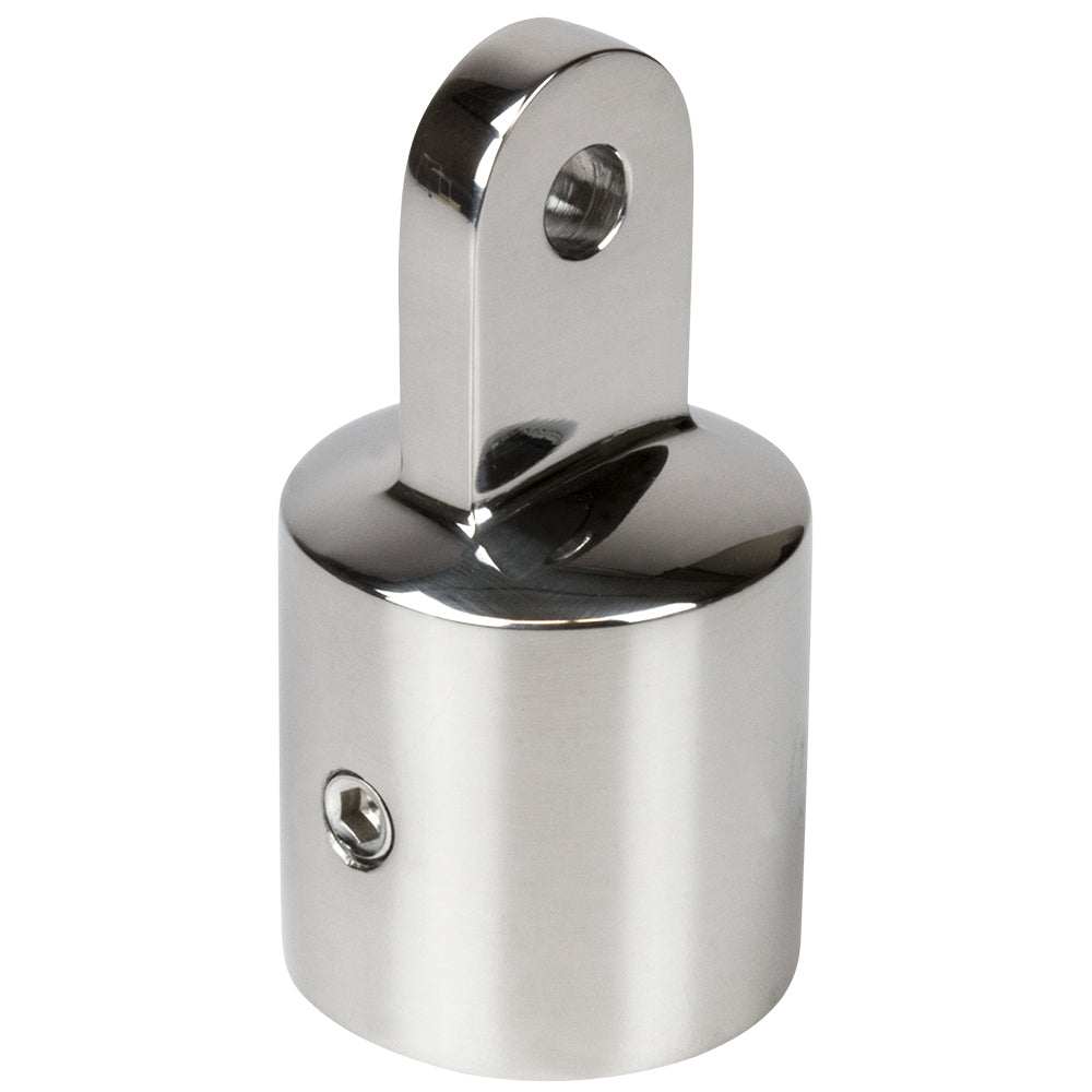 Sea-Dog Stainless Top Cap 1-1/4" stainless steel marine fitting for tubing with pivot hole and mounting screw