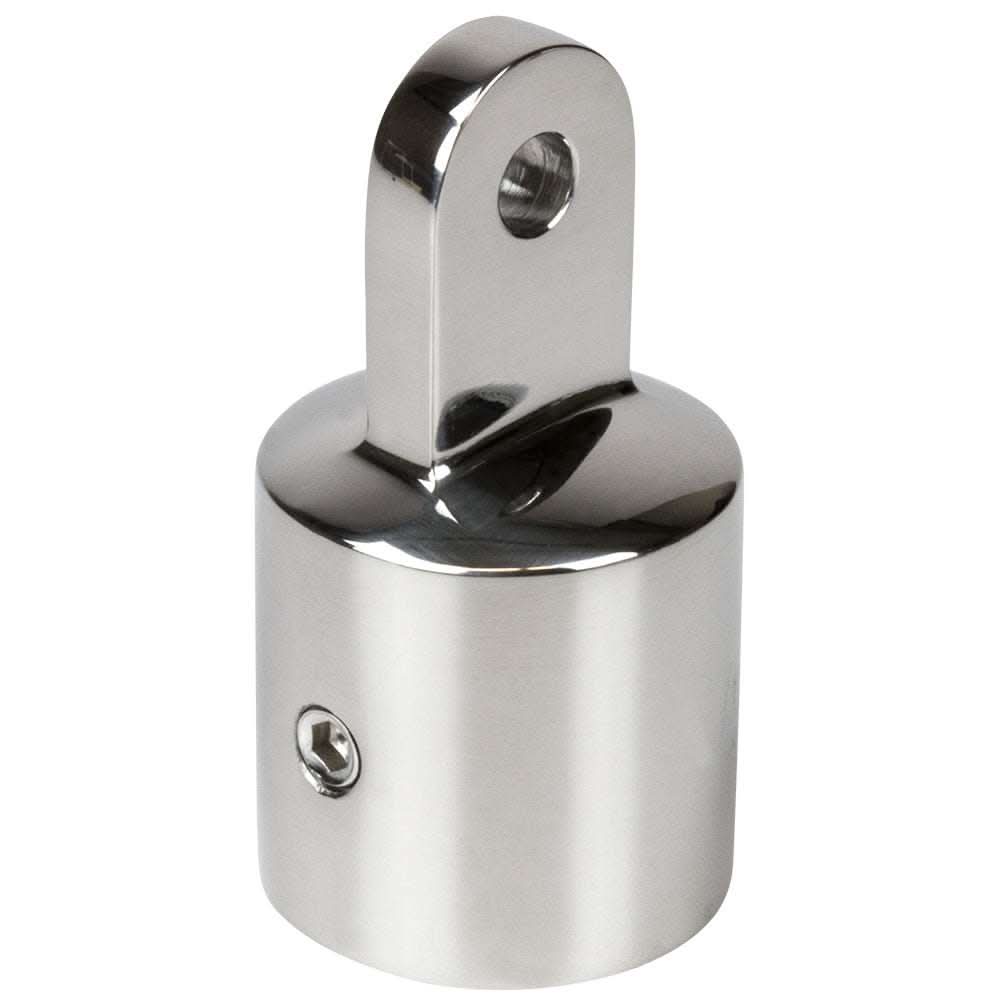 Sea-Dog Stainless Top Cap 1-1/4" stainless steel marine fitting for tubing with pivot hole and mounting screw