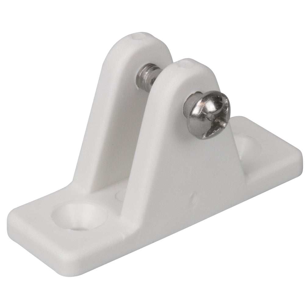 White Sea-Dog nylon deck hinge with stainless steel pin for Bimini tops and marine use