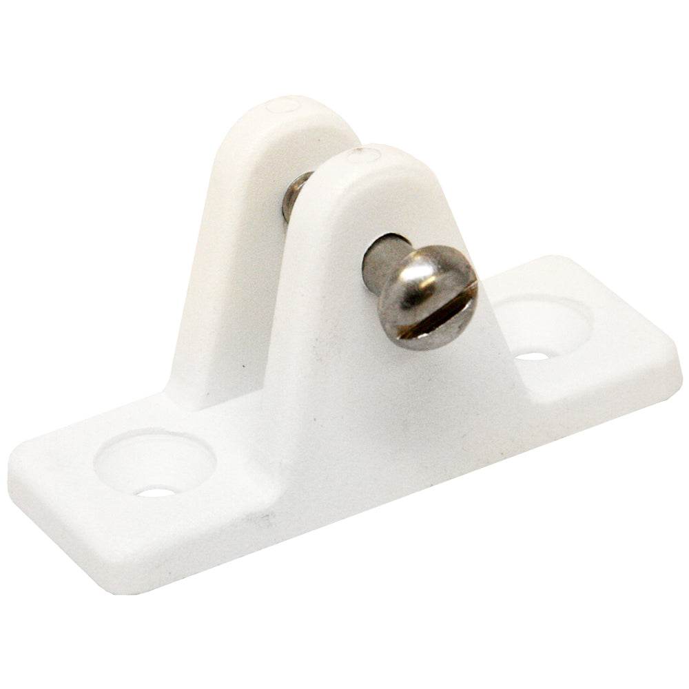 Sea-Dog Nylon Angled Deck Hinge white UV stabilized nylon angled hinge for slanted surfaces